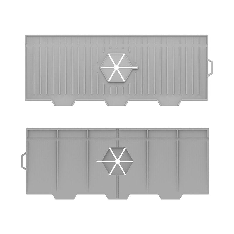 Kitchen Silicone Faucet Mat Sink Splash Guard Countertop Protector (Grey) Newly