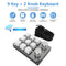 Macro Keyboard Bluetooth-compatible 9 Key 2 Knob Mechanical Keypad (Clear)