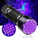 Purple Light LED 21Lamp Beads Black Light Flashlight Torch UV Flashlight