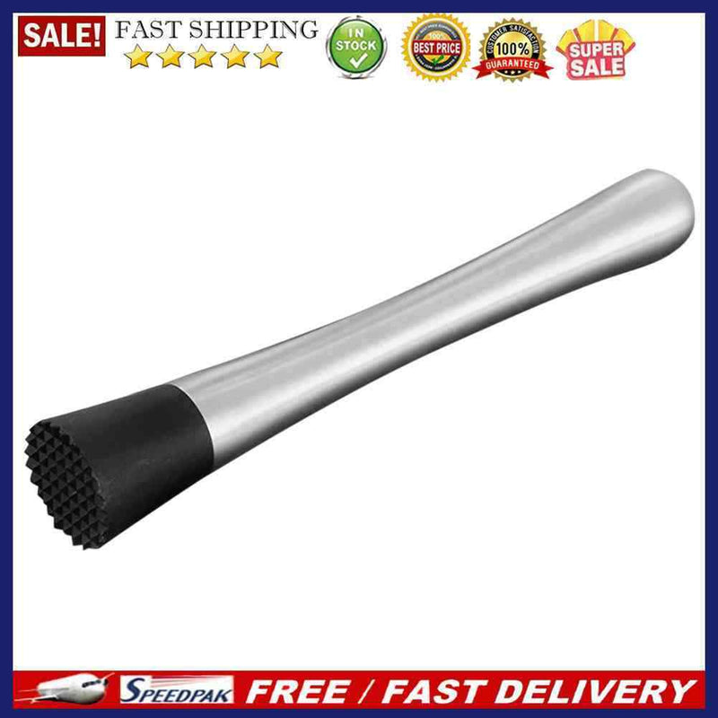 Steel Wine Mixing Stick Muddler Cocktail Stirrer Shaker Ice Crusher Barware
