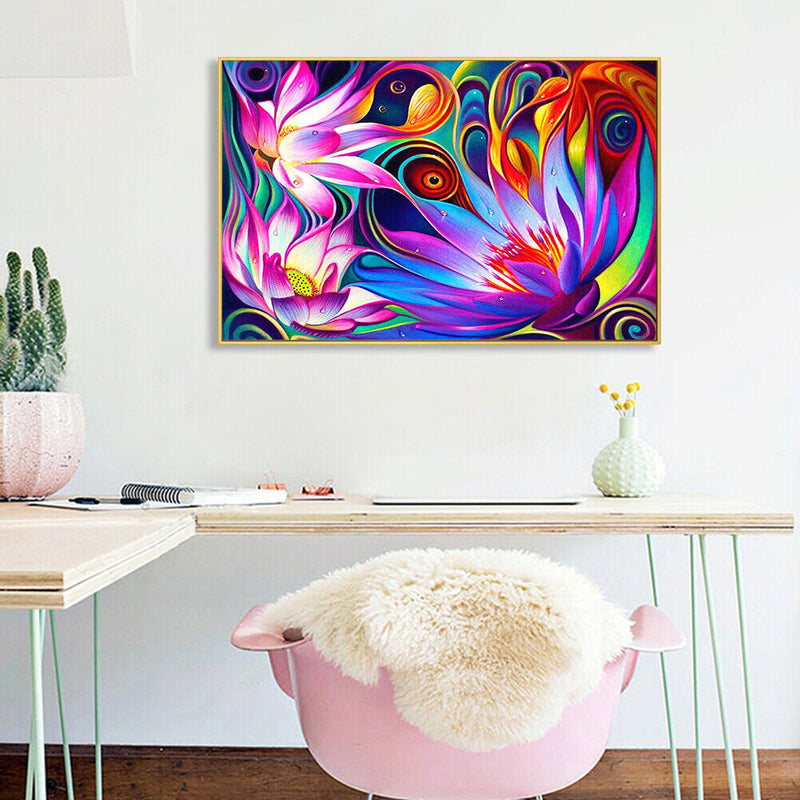Oil Paint By Numbers Lotus Coloring Picture Drawing