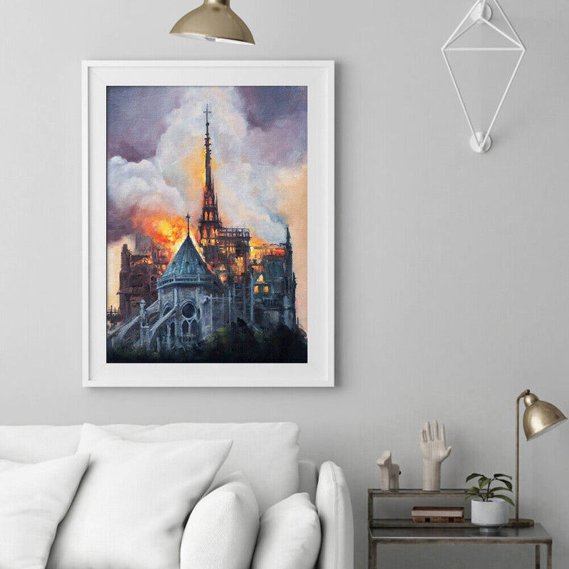DIY Digital Oil Paint By Number Notre Dame De Paris