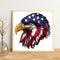 Hand Painted on Canvas DIY Flag Eagle Oil Paint By Numbers Drawing Kit Ornaments