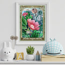 Blooming Peony Flower in Metal Frame Diamond Painting Full Drill 30x40cm (A22