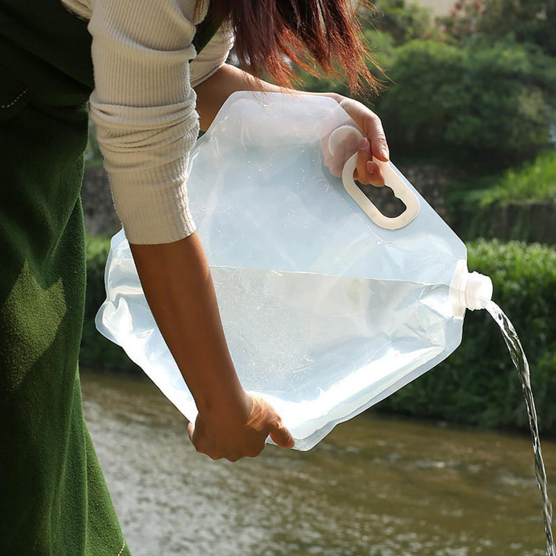 4pcs PVC Transparent Foldable Water Container Portable Collapsible Water Bag