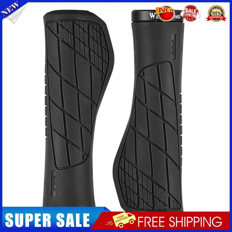 WEST BIKING Bicycle Handlebar Cover Rubber MTB Anti-slip Lock Grips (Black)