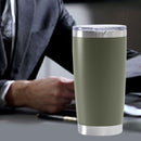 Thermal Car Cup Stainless Tea Coffee Vacuum Insulated Bottle (Army Green) Newly