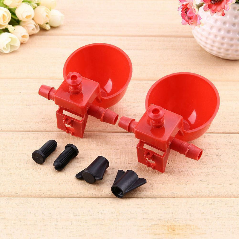 10pcs Automatic Bird Coop Feed Poultry Water Cups Chicken Fowl Drinker