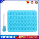 5pcs 50 Cavity Gummy Bears Silicone Soap Ice Cube Tray Baking Mold (Blue)