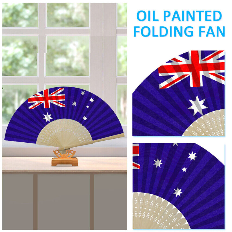 Independence Day Flag Oil Paint Folding Fan By Numbers DIY Painted Art Crafts