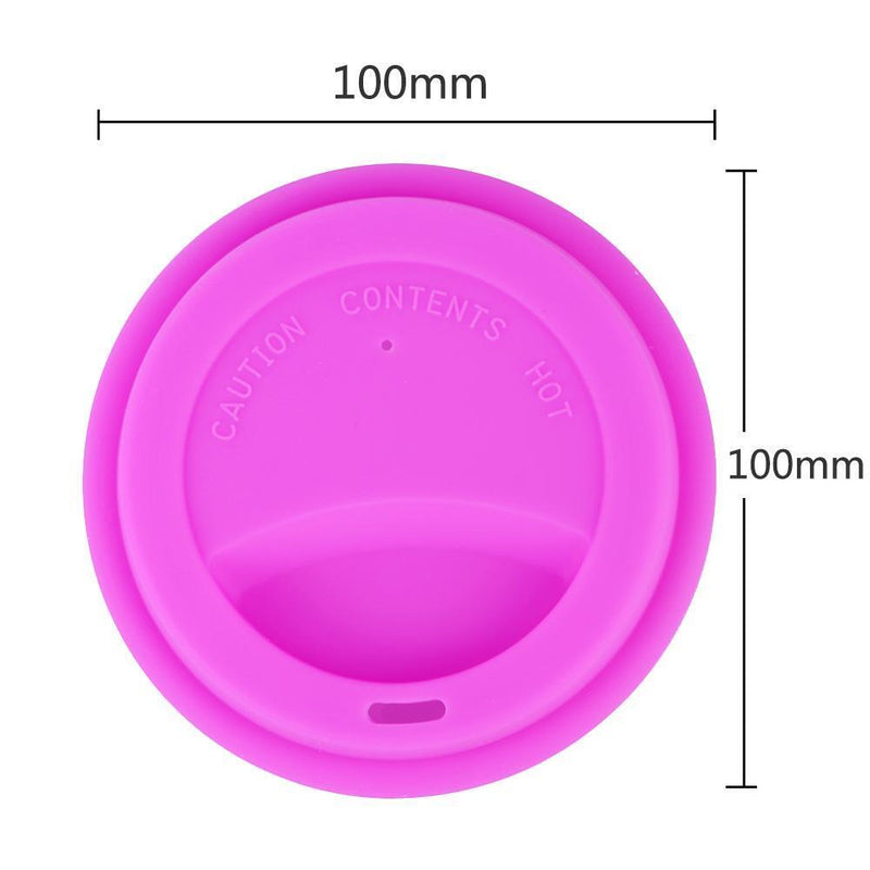 Silicone Cup Lid Reusable Anti-dust Leakproof Insulation Cover (Rose Red)