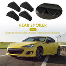 4pcs/set Universal Screw Installation Car Rear Diffuser Add-Ons (Black) Newly