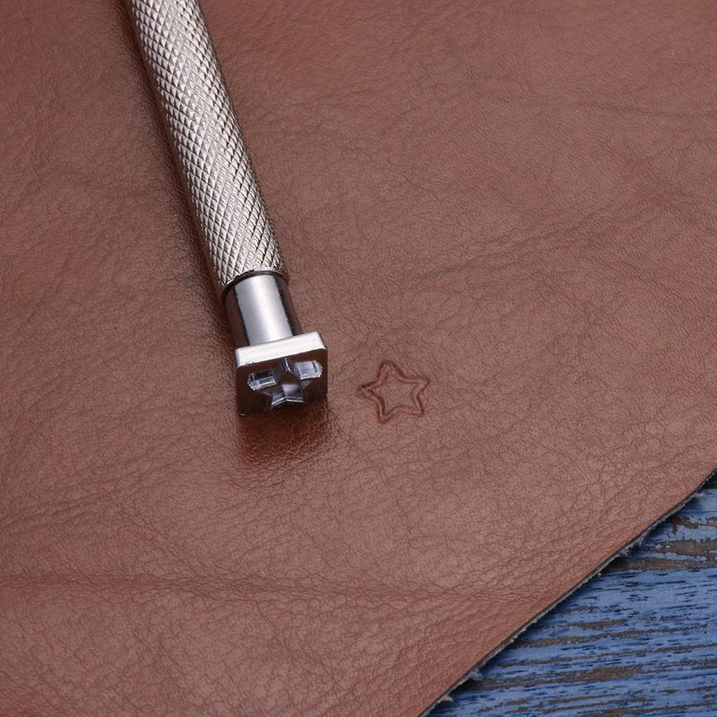 9 in 1 DIY Leather Printing Tool Steel Metal Carving Leathercraft Tool Kit Newly