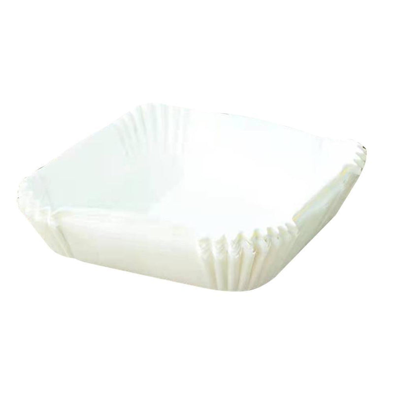 100pcs Air Fryer Liner Mat Wood Pulp Steamer Paper Oven Baking Mats (White)