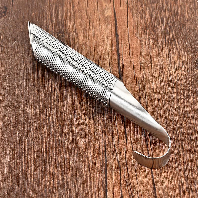 Tobacco Pipe Shape Stainless Steel Tea Strainer Spice Filter Coffee Teaware