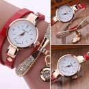 Fashion Luxury Rhinestone Bracelet Women Top Quartz Casual Watch Red  Newly