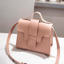 Fashion Women Solid Color Crossbody Bag PU Handbag Shoulder Bags (Pink)
