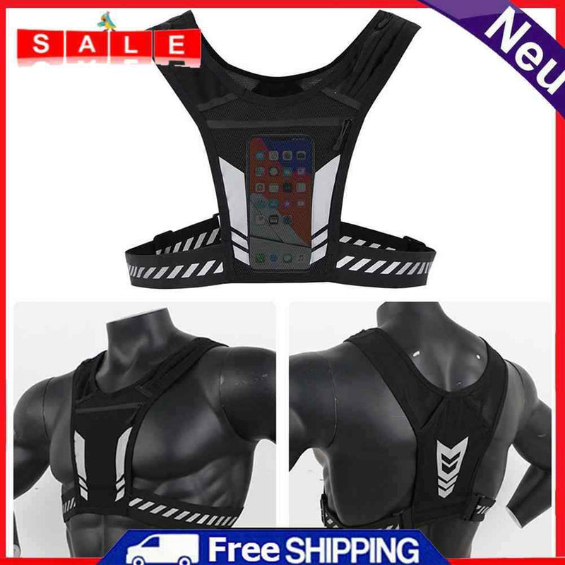 Cycling Vest Unisex Lightweight Vest Bag Running Adjustable Buckle for Men Women