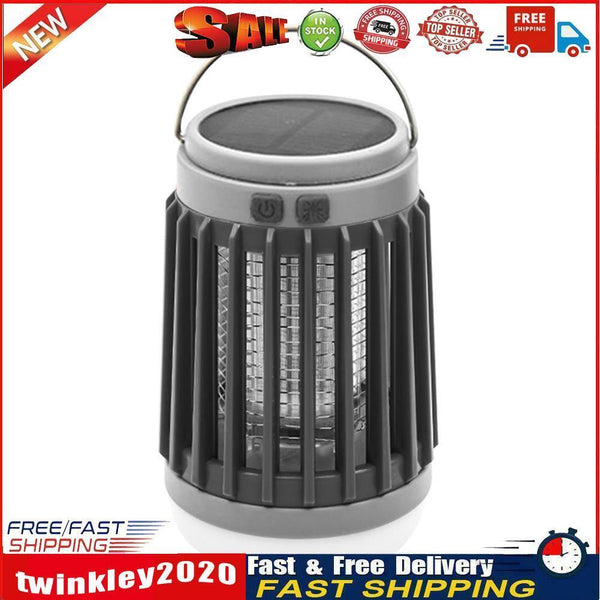 Solar Anti Insect Repeller Lamp Bug Waterproof Outdoor USB Light (Black) Newly