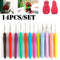 DIY Craft Tools Soft Grip Aluminum Weave Yarn Knitting Needles Crochet Hook