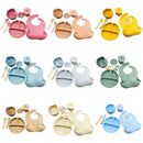 6pcs Silicone Baby Feeding Anti Slip Plates for Food Soft Kids Tableware (B
