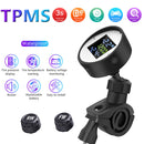 Motorcycle TPMS Motorbike Tire Pressure Monitor with 2 External Sensors