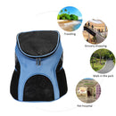 Pet Cat Carrier Backpack Breathable Travel Outdoor Shoulder Carry (Blue) Newly