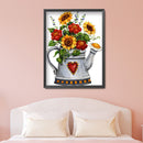 Sunflower Spray Full Round Drill Mosaic Diamond Painting Picture of Rhinestone