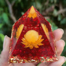 Orgonite Pyramid Crystal Energy Orgone Generator Reiki Balancing Wealth Gather