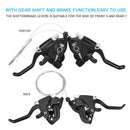 Black Durable 3 Speed Speed Set Bike Accessories Brake Shifter Sets V-Brake