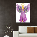 Diamond Painting Rhinestone 5D Special Shaped DIY Mosaic Kit Purple Angel Newly