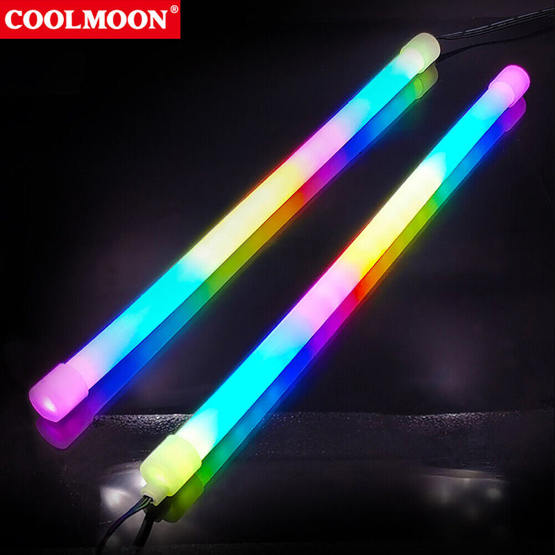 COOLMOON Y360 5V ARGB PC Case LED Light Bar 3PINx2+4PIN Desktop Computer Lamps