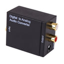 Digital Optical Coax Coaxial Toslink to Analog RCA L/R Converter Adapter Newly