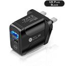Phone Charger Travel Portable UK Plug Quick Charge Phone Adapter USB Charger
