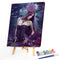 Purple Flower Girl Oil Paint By Numbers Kit DIY Acrylic Painting on Canvas
