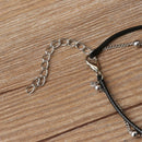 Women Summer Beach Leather Jewelry Anklets Sun Pendant Beads Charm  Foot Chain