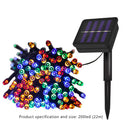 LED Fairy String Light Waterproof Solar Garden Xmas Decor (22m Colorful) Newly