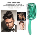 Massager Comb Wide Teeth Anti-static Salon Styling Smooth Hair Combs (Green)