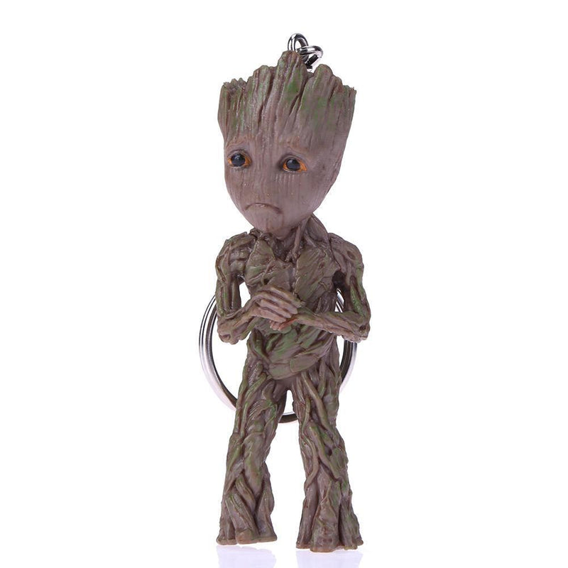 RuiDay Guardians of Galaxy Cartoon Tree Man Keychain Car Hanging Pendant Decor