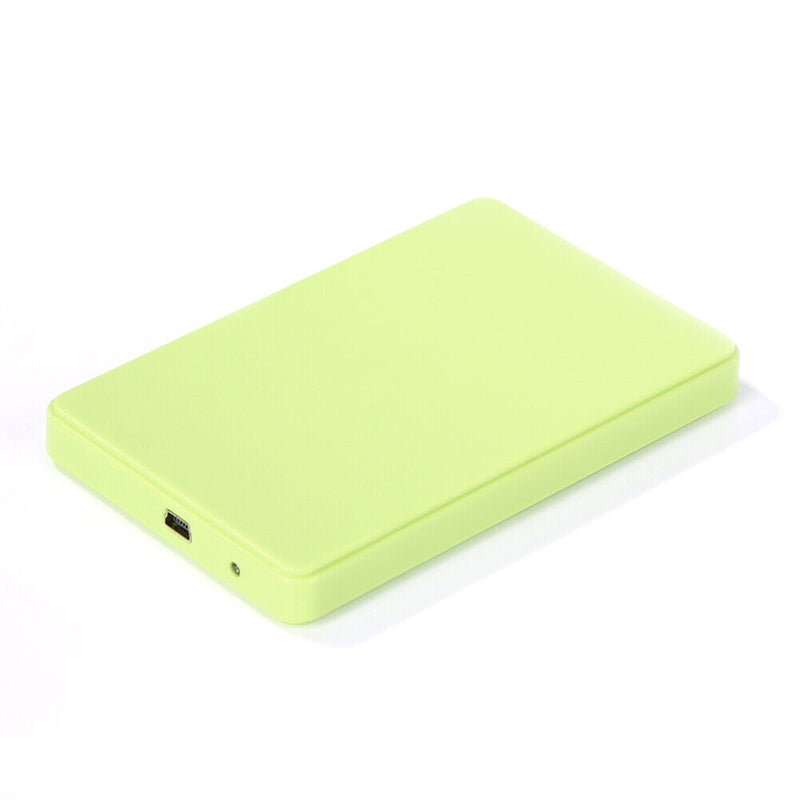 2.5 inch USB2.0 SATA HDD Hard Disk Drive External Portable SSD Case (Green)
