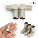 Satellite Coax Connectors Aerial Male Adapter Right Angled F Female To TV Male