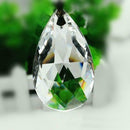 10x 28mm Clear Glass Crystal Prism Tear Drop DIY Pendant Chandelier Jewelry U0J9