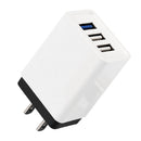 3 Ports USB Travel Wall Charger 5V 2A Fast Charging Charger US Plug (Black)