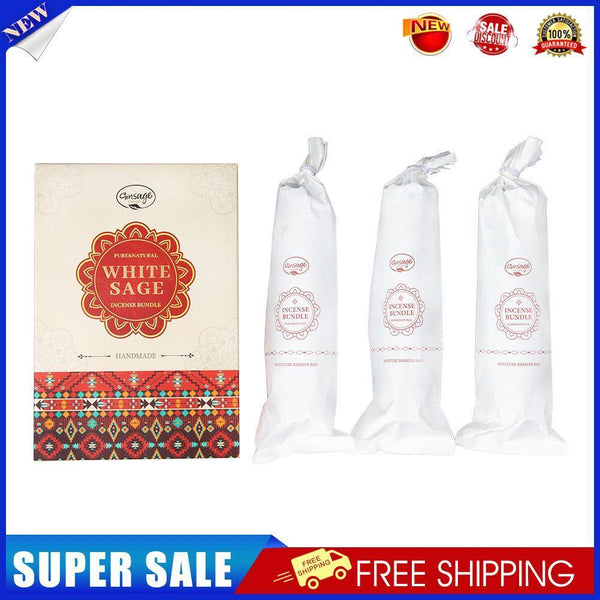 3pcs Incense White Sage Bundle Smudge Sticks Pure Leaf Indoor Purification