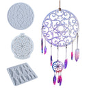 Epoxy Silicone Molds 3 Pack Feather Pendant Dream Catcher Mold (White 01) Newly