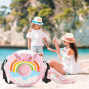 380ml Donut Water Bottle - Sport Straw Drink Bottle for Kids (Rainbow Pink)