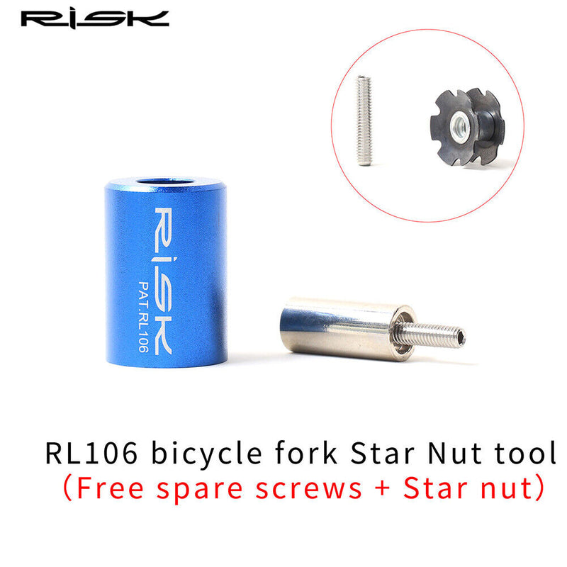 RISK Road Bicycle Fork Headset Star Nut Install Tool Mounting Sleeve Setting