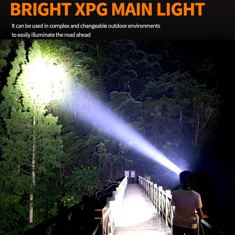 XPG LED Headlamp Wave Sensor Waterproof Outdoor Camping Cycling Headlight