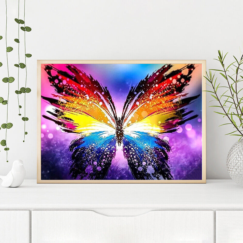 Oil Paint by Numbers Color Kit Butterfly DIY Picture Drawing Wall Craft Gifts