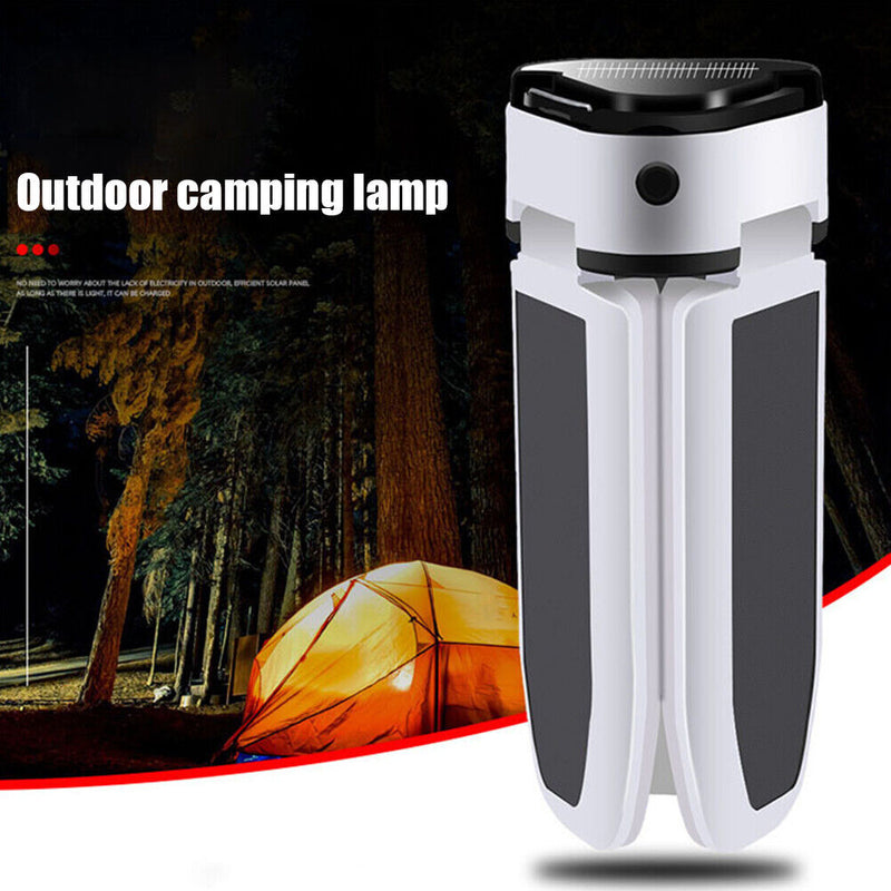 Waterproof 3 Leaf 60 LED Lights 5 Modes Solar Outdoor Camping Foldable Lamp